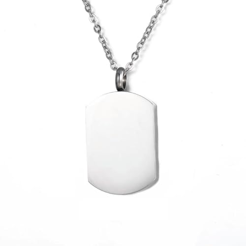 DOTUIARG Blank Rectangle Memorial Ash Jewelry Keepsake Cremation Anhänger für Asche mit Füllset kann angepasst werden von DOTUIARG