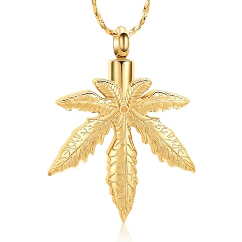 DOTUIARG Blatt Urne Halskette für Asche für Männer Frauen Erwachsene Edelstahl Ahorn Blatt Einäscherung Schmuck Urne Anhänger Andenken DOTUIARG Blatt Urne Halskette für Asche für Männer Frauen Erwachsene Edelstahl Ahorn Blatt Einäscherung Schmuck Urne Anhänger Andenken von DOTUIARG