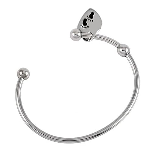 DOTUIARG Edelstahl Memorial Urne Armband Fußabdruck Haustier Pfote Abdruck Einäscherung Schmuck für Asche Andenken Armreif für Frauen von DOTUIARG