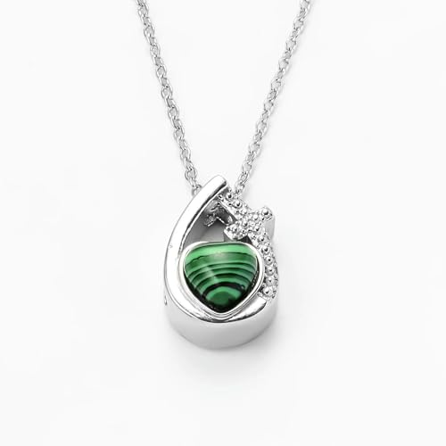 DOTUIARG Edelstahl Wassertropfen Anhänger Einäscherung Urne Halskette mit natürlichem Herzstein für Frauen Gedenkschmuck DOTUIARG Edelstahl Wassertropfen Anhänger Einäscherung Urne Halskette mit natürlichem Herzstein für Frauen Gedenkschmuck von DOTUIARG