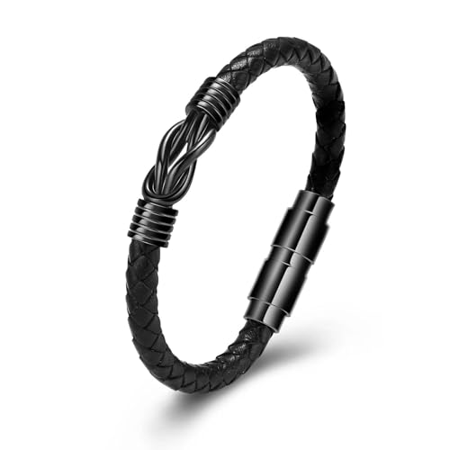 DOTUIARG Einäscherung Armband für Asche für Frauen Männer Urne Gedenkschmuck Geflochtenes Armband Magnetverschluss Manschette Armreif von DOTUIARG