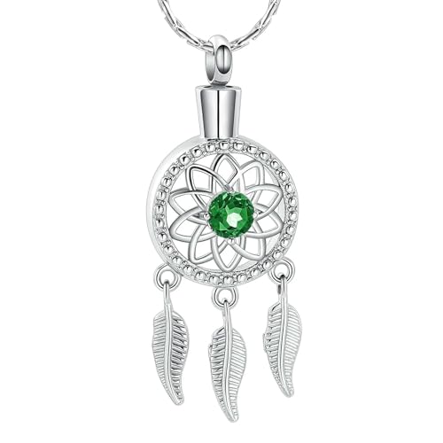 DOTUIARG Einäscherung Gedenkschmuck Edelstahl Urne Halskette für Asche eingelegte Kristall Anhänger Andenken Geschenk DOTUIARG Einäscherung Gedenkschmuck Edelstahl Urne Halskette für Asche eingelegte Kristall Anhänger Andenken Geschenk von DOTUIARG