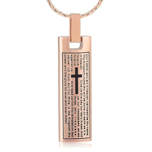 DOTUIARG Einäscherung Halskette Einäscherung Schmuck 30mm Edelstahl Polierter Würfel Urne Anhänger Memorial Asche Andenken von DOTUIARG