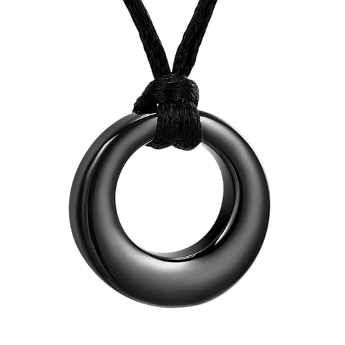 DOTUIARG Einäscherung Schmuck Kreis des Lebens Urne Halskette für Asche Halter Memorial Andenken Urne Schmuck von DOTUIARG