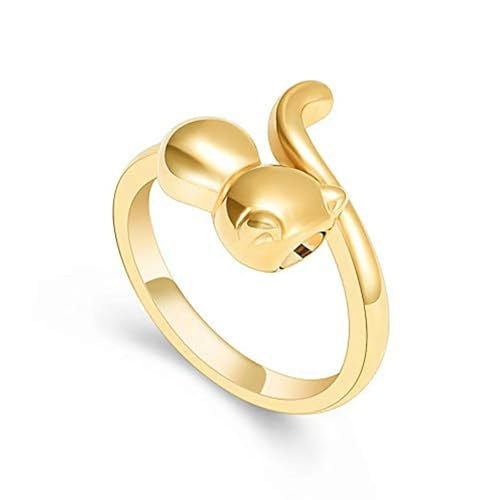 DOTUIARG Einäscherung Schmuck Ring für Asche Verstellbare Katze Urne Ringe für Haustier Asche Urne Andenken Gedenkring für Frauen von DOTUIARG