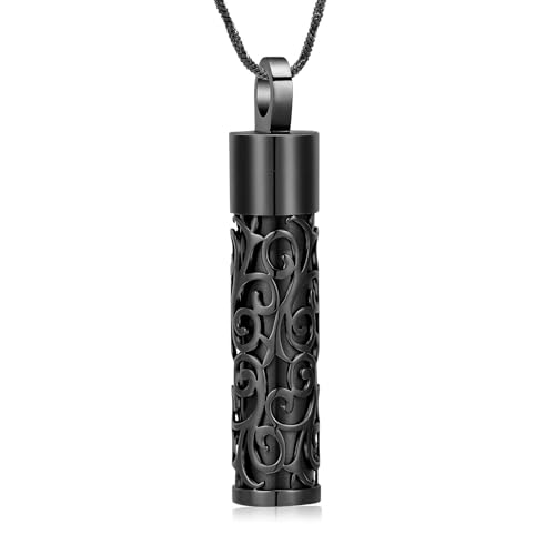 DOTUIARG Einäscherung Schmuck Zylinder Urne Halskette für Asche mit hohler Asche Andenken Urne Medaillon Halskette DOTUIARG Einäscherung Schmuck Zylinder Urne Halskette für Asche mit hohler Asche Andenken Urne Medaillon Halskette von DOTUIARG