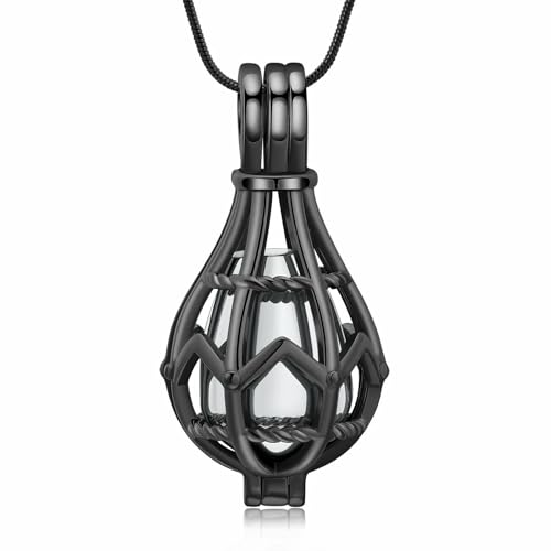 DOTUIARG Einäscherung Schmuck für Asche Andenken durchbrochen Teardrop Urne Asche Halskette für Frauen Männer Gedenkschmuck von DOTUIARG