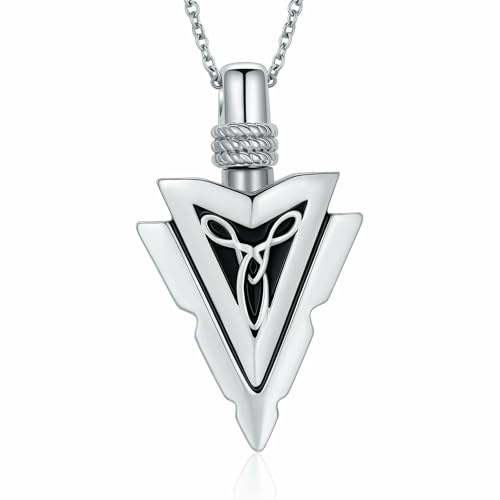 DOTUIARG Einäscherung Schmuck für Asche Edelstahl Anhänger Andenken Urne Halskette für Männer Frauen Mensch Haustier Memorial Asche Halter von DOTUIARG