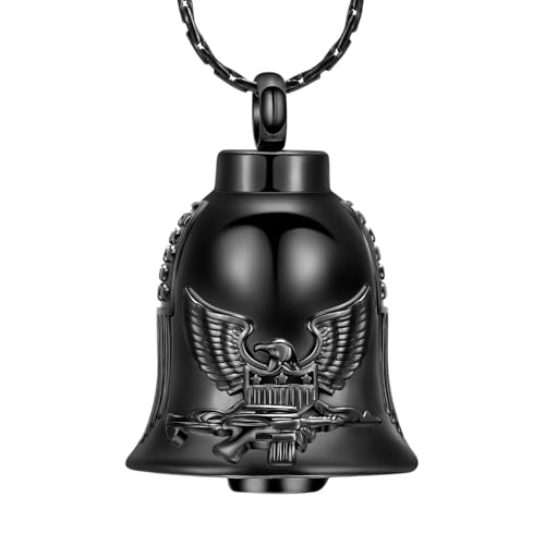 DOTUIARG Einäscherung Schmuck für Asche Glocke Anhänger Urne Halskette für Frauen Männer Edelstahl Asche Halter Andenken Memorial Geschenk von DOTUIARG