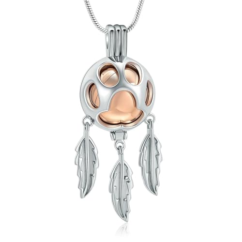 DOTUIARG Einäscherung Urne Halskette für Haustier Asche Pfote Abdruck Medaillon Anhänger Einäscherung Schmuck Frauen Männer Geschenke DOTUIARG Einäscherung Urne Halskette für Haustier Asche Pfote Abdruck Medaillon Anhänger Einäscherung Schmuck Frauen Männer Geschenke von DOTUIARG