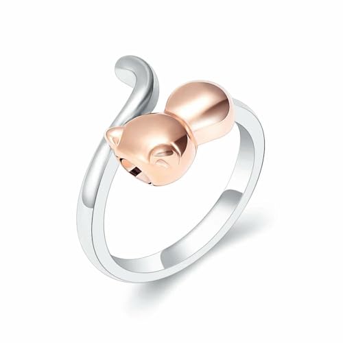 DOTUIARG Einäscherungsring für Asche Urne Gedenkschmuck Edelstahl Katze Design Asche Halter Charme Andenken von DOTUIARG