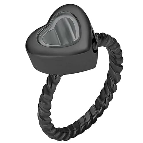 DOTUIARG Einäscherungsringe für Asche Glas Herz Form Urnen Fingerring Edelstahl Mensch Haustiere Asche Halter Andenken Urne Schmuck von DOTUIARG