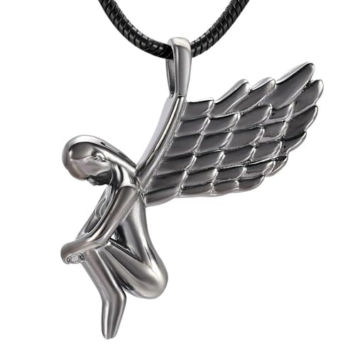 DOTUIARG Engel Mädchen Urnen Für Menschliche Asche Einäscherung Anhänger Halskette Fee Form Memorial schwarz Schmuck Asche Halter 5 Farben DOTUIARG Engel Mädchen Urnen Für Menschliche Asche Einäscherung Anhänger Halskette Fee Form Memorial schwarz Schmuck Asche Halter 5 Farben von DOTUIARG