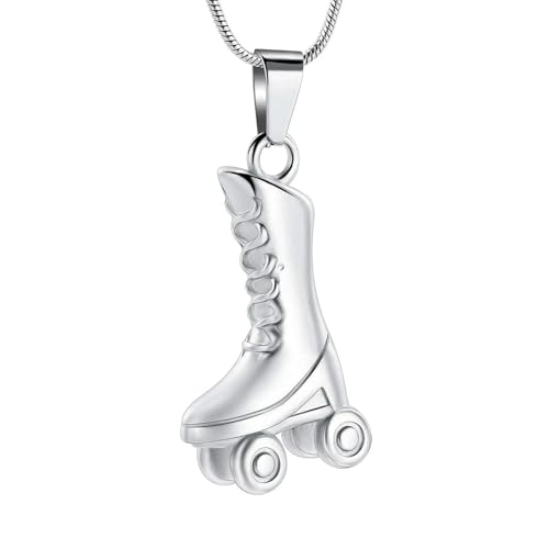 DOTUIARG Feuerbestattung Halskette Gedenkschmuck für Frauen Männer Edelstahl Rollschuh Urne Anhänger Für Asche Von Geliebten Andenken DOTUIARG Feuerbestattung Halskette Gedenkschmuck für Frauen Männer Edelstahl Rollschuh Urne Anhänger Für Asche Von Geliebten Andenken von DOTUIARG
