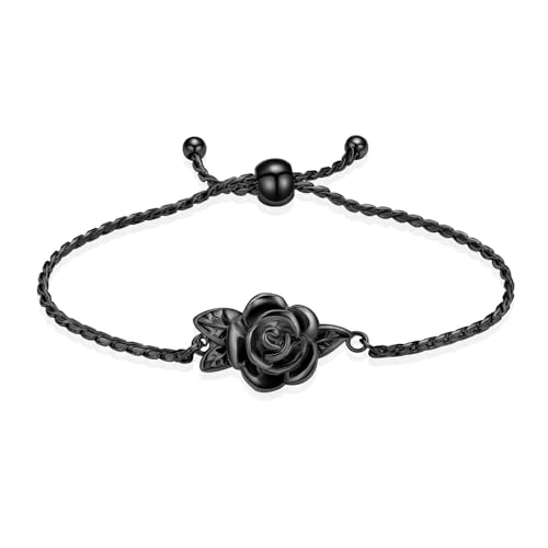 DOTUIARG Feuerbestattung Schmuck Rose Urne Armband für Asche Halter Verstellbares Andenken Memorial Armband Edelstahl Urne Armreif für Frauen von DOTUIARG