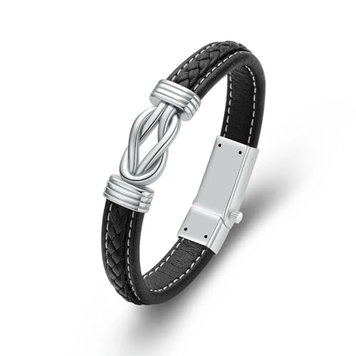 DOTUIARG Feuerbestattung Schmuck Urne Armband für Asche Leder Esche Armband für Frauen Männer Edelstahl Andenken Gedenkarmband von DOTUIARG