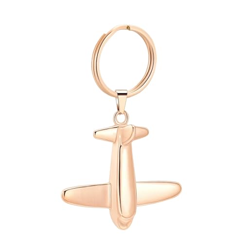 DOTUIARG Flugzeug Andenken Schlüsselanhänger Angepasst für Mensch/Haustier Asche Kleine Urnen Gedenkschmuck Männer Geschenk Andenken Schlüsselanhänger von DOTUIARG