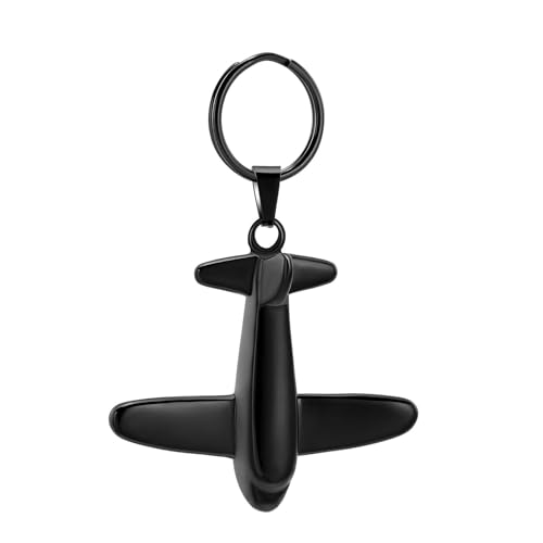 DOTUIARG Flugzeug Andenken Schlüsselanhänger Angepasst für Mensch/Haustier Asche Kleine Urnen Gedenkschmuck Männer Geschenk Andenken Schlüsselanhänger von DOTUIARG