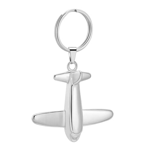 DOTUIARG Flugzeug Andenken Schlüsselanhänger Angepasst für Mensch/Haustier Asche Kleine Urnen Gedenkschmuck Männer Geschenk Andenken Schlüsselanhänger von DOTUIARG