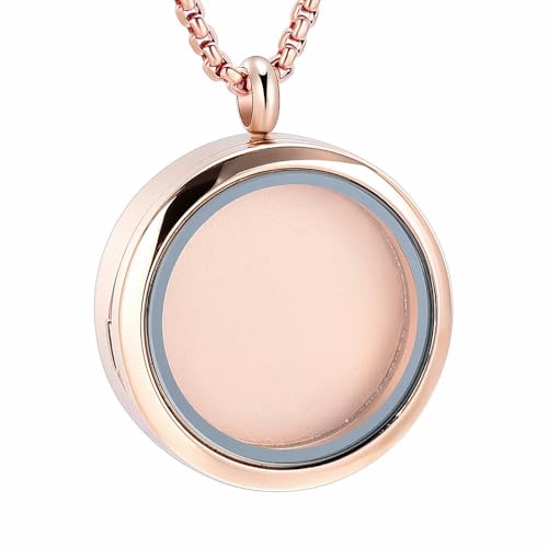 DOTUIARG Glas Anhänger Einäscherung Schmuck zu halten geliebte Asche Foto Andenken Gedenkurne Medaillon Frauen Männer Halskette von DOTUIARG