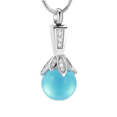 DOTUIARG Glas Perle Urne Einäscherung Halskette Schmuck Asche Halter für Frauen Urne Schmuck für Asche von DOTUIARG