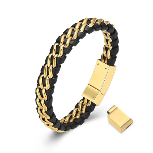 DOTUIARG Herren Geflochtenes Gedenkarmband Einäscherung Urne Armbänder für Asche Edelstahl Anpassen Andenken Schmuck Armreif von DOTUIARG