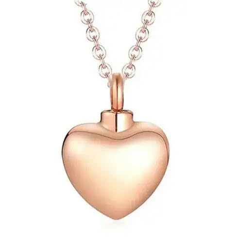 DOTUIARG Herz Anhänger Halskette Edelstahl Einäscherung Schmuck für Asche Halter Frei 20 Zoll Kette + Fill Kit von DOTUIARG