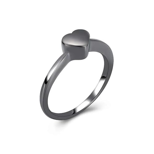 DOTUIARG Herz Einäscherung Urne Ring Halten Sie geliebte Menschen Asche für Frauen Anpassung Finger Ring Gedenkschmuck von DOTUIARG