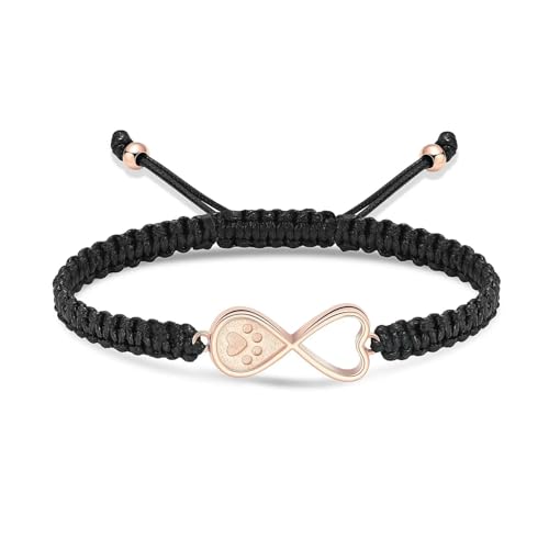 DOTUIARG Herz Urne Armband für Asche Pfote Abdruck Einäscherung Schmuck für Haustiere Hund Katze Andenken Memorial Asche Armband für Frauen Männer von DOTUIARG