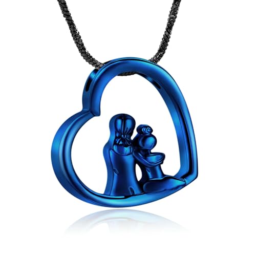 DOTUIARG Herz Urne Halskette für Mama Tochter Asche Andenken Urne Halskette für geliebten Menschen Einäscherung Schmuck von DOTUIARG