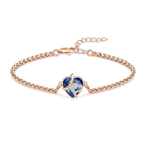 DOTUIARG Herzform Urne Armband für Asche für Frauen Kristall Einäscherung Andenken Verstellbarer Link Armreif Geliebte Memorial Schmuck Geschenk von DOTUIARG