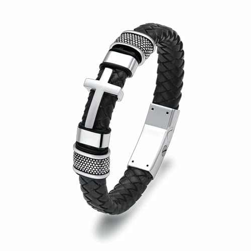 DOTUIARG Kreuz Einäscherung Urne Armband für Asche Memorial Asche Schmuck Urne Armreifen Andenken Medaillon Armband für Männer von DOTUIARG