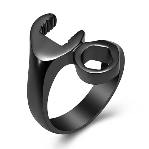 DOTUIARG Männer Einäscherung Urne Ringe für Asche Schraubenschlüssel Ring Edelstahl Schmuck Andenken Asche Halter von DOTUIARG
