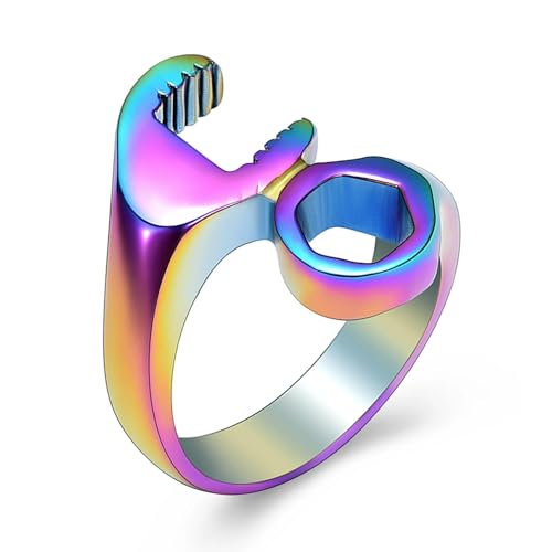 DOTUIARG Männer Einäscherung Urne Ringe für Asche Schraubenschlüssel Ring Edelstahl Schmuck Andenken Asche Halter von DOTUIARG