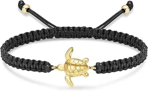 DOTUIARG Meeresschildkröte Einäscherung Urne Armband für Asche Gedenkschmuck Geflochtenes Seil verstellbare Armbänder Andenken Geschenk für Frauen Männer von DOTUIARG