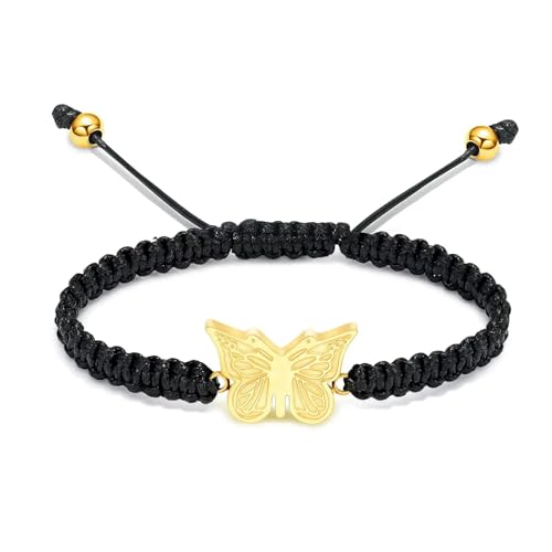 DOTUIARG Schmetterling Urne Armband für Asche für Frauen Einäscherung Gedenkschmuck Geflochtenes Seil verstellbare Armbänder Beerdigung Andenken Geschenk von DOTUIARG