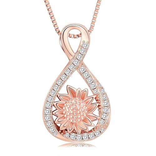 DOTUIARG Sonnenblume Urne Halskette für Asche Einäscherung Schmuck Edelstahl Asche Anhänger Andenken Gedenkschmuck des geliebten Menschen von DOTUIARG