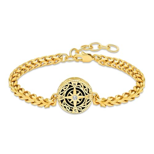 DOTUIARG Urne Armband für Asche Kompass Einäscherung Schmuck Edelstahl Asche Armband für Frauen Männer Andenken Denkmal für Schmuck von DOTUIARG