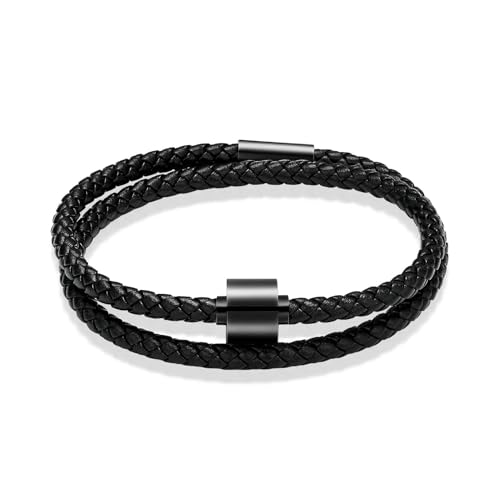 DOTUIARG Urne Armband für Asche doppelt geflochten Einäscherung Armband Mensch Haustier Memorial Armreif Beerdigung Andenken Geschenk für Männer Frauen von DOTUIARG