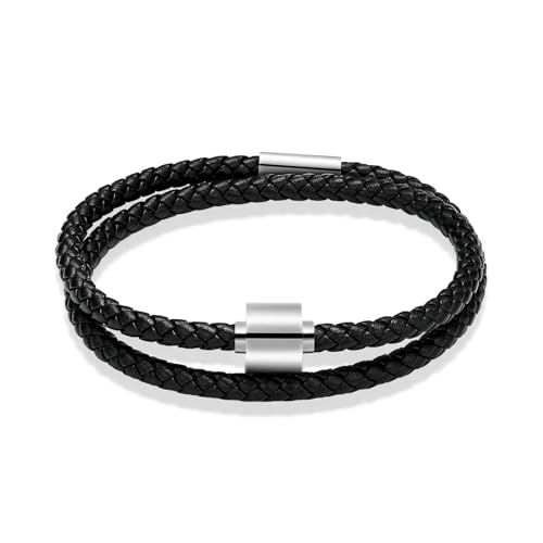 DOTUIARG Urne Armband für Asche doppelt geflochten Einäscherung Armband Mensch Haustier Memorial Armreif Beerdigung Andenken Geschenk für Männer Frauen von DOTUIARG