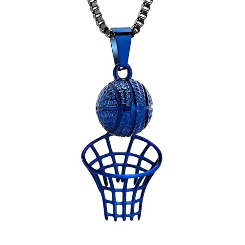 DOTUIARG Urne Halskette für Asche Basketball Hoop Einäscherung Schmuck Asche Anhänger Edelstahl Andenken Gedenkschmuck für Männer Frauen von DOTUIARG