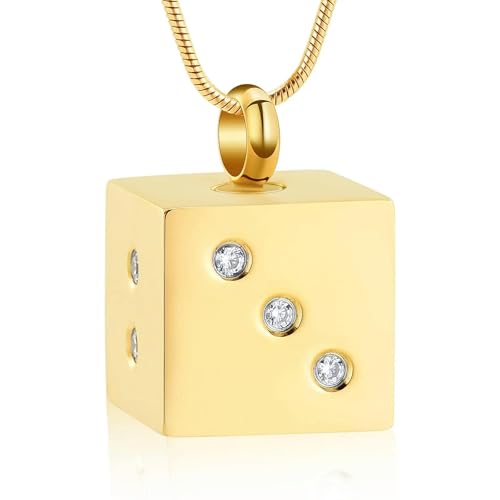 DOTUIARG Urne Halskette für Asche Einäscherung Schmuck für Frauen Männer Asche Anhänger Edelstahl Memorial Menschliche Asche Andenken Halskette von DOTUIARG