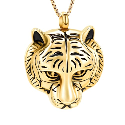 DOTUIARG Urne Halskette für Asche Einäscherung Schmuck für Männer Frauen Edelstahl Esche Anhänger Andenken Memorial Haustier Esche Schmuck von DOTUIARG