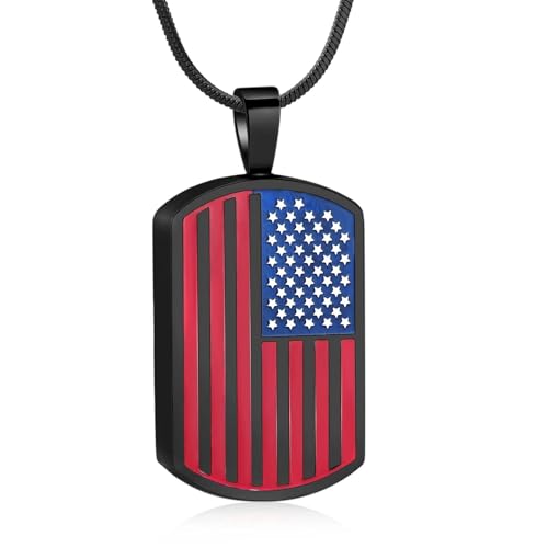 DOTUIARG Urne Halskette für Asche Quadrat Einäscherung Schmuck Edelstahl Esche Anhänger für Frauen Männer Andenken Denkmal für Schmuck von DOTUIARG