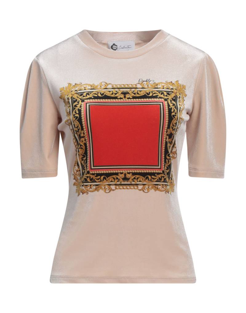DOUBLE C T-shirts Damen Hellgrau von DOUBLE C