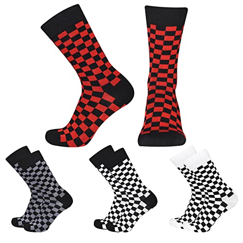 DOUBLE M, Pack 4 Packungen Socken, Unisex, Baumwolle, Mit Lustigen Aufdrucken, 4/6/8 Paar Socken, Bunt, Einheitsgröße DOUBLE M, Pack 4 Packungen Socken, Unisex, Baumwolle, Mit Lustigen Aufdrucken, 4/6/8 Paar Socken, Bunt, Einheitsgröße von DOUBLE M