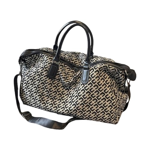 Travel Essential Duffle Bag Handtasche mit Reißverschlüssen für Damen, Reise-Umhängetasche, große Handgepäcktasche für Freizeitarbeit, Farbe: Schwarz von DOUDINGMAO