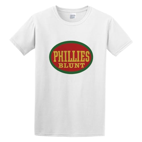 Phillies Blunt Logo Evil Concise Round Collar Regular Men T-Shirt White M von DOUDOUMAO