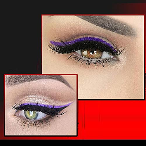 40 Stück Eyelid Line Stick Cat Eye Make-up wiederverwendbare Eyeliner-Aufkleber-Double Eyelid Sticker Eyeliner Make-up-Aufkleber, Instant Outline, leicht zu reinigen und flexibel (Lila) von DOUFAN