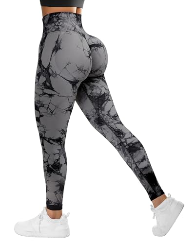 DOULAFASS Versteckte Scrunch Leggings Push Up Sport Leggings Damen Lang Blickdichte Yoga Leggings High Waist Gym Sporthose von DOULAFASS